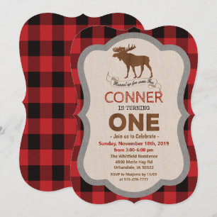 Convite do aniversário do menino dos alces do