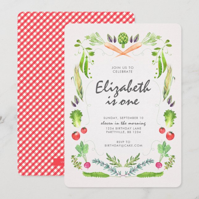 Convite do aniversário do mercado dos fazendeiros (Frente/Verso)