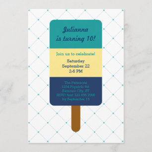 Convite do aniversário do Popsicle