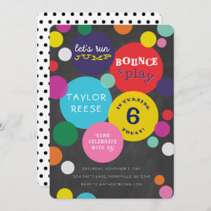 Convite do aniversário do salto da casa do salto