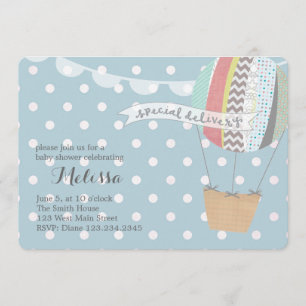 Convite do balão de ar quente