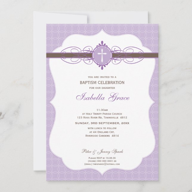 CONVITE DO BAPTISM: imaculue 1P (Frente)