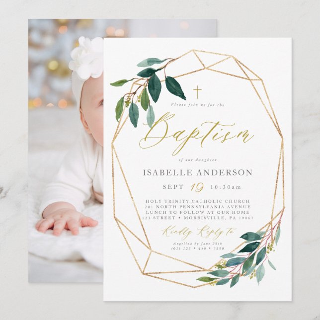 Convite do baptismo das hortaliças (Frente/Verso)