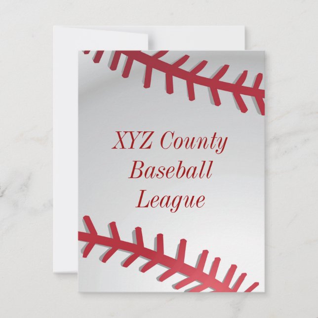 Convite do basebol (Frente)