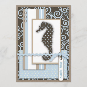 Convite do bebé do cavalo marinho