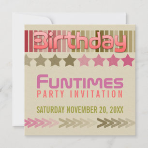 Convite do Birthday FunTimes