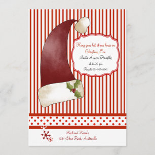 Convite do boné do papai noel