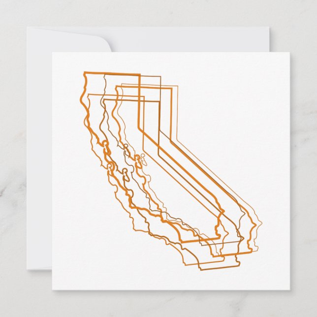 convite do borrão de Califórnia (Frente)