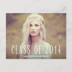 Convite do cartão da graduação de Boho  