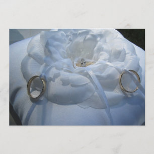 Convite do casamento com anéis