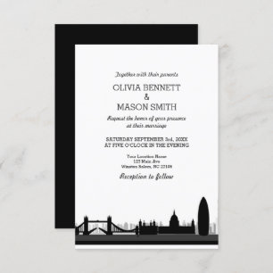 Convite do casamento da arquitectura da cidade da