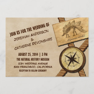 Convite do casamento da aventura do vintage