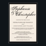 Convite do casamento da elegância do roteiro<br><div class="desc">Um design elegante que caracterize os noivos,  este convite do casamento é clássico e intemporal.</div>