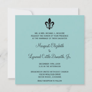 Convite do casamento da flor de lis