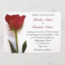 Convite do casamento da rosa vermelha