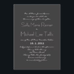 Convite do casamento da tipografia<br><div class="desc">Um design corajoso do convite para um casamento moderno! Preto e branco clássico é vestido acima com uma mistura do divertimento de pias batismais. Adicione um pop da cor (sua escolha!) no texto. Mude simplesmente os ajustes da cor nos ajustes da "personalização". A parte traseira inclui a sala para o...</div>