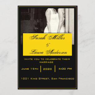 Convite do casamento de LGBT