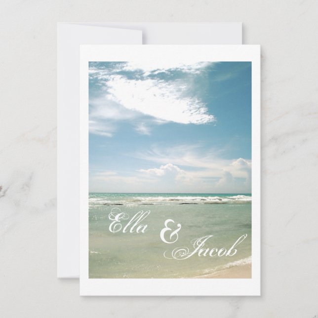 Convite do casamento de praia (Frente)