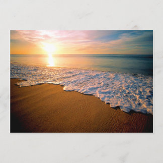 Convite do casamento de praia do por do sol