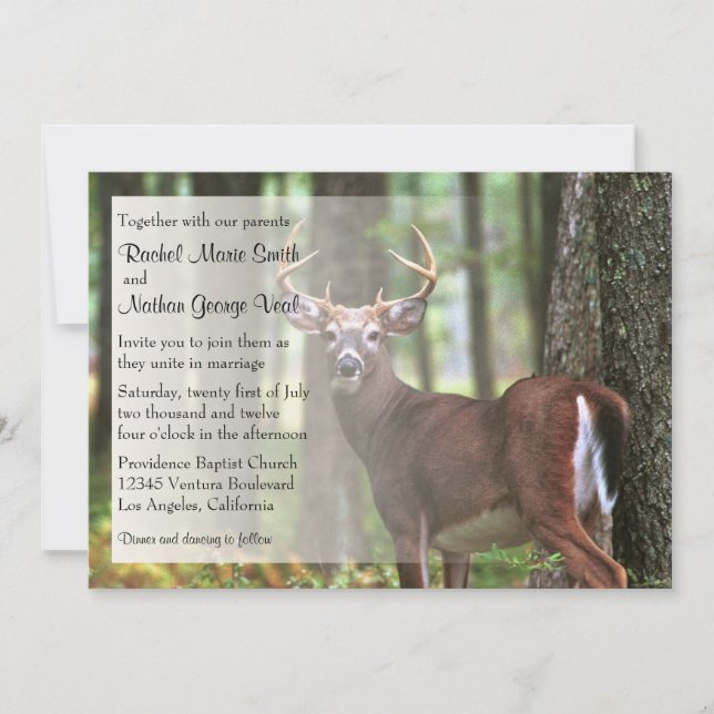 Convite do casamento de um caçador (Frente)