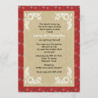 Convite do casamento do Bandana