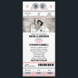 Convite do casamento do bilhete do futebol<br><div class="desc">Este é um design original pela rua de Bella do La. Convite original do casamento do bilhete do futebol ou para algum evento. Seus convidados amarão este convite temático do bilhete dos esportes. As cores estão em brandamente cor-de-rosa e claro - cinzas/Siliver. Adicione sua foto favorita. Se o esquema de...</div>