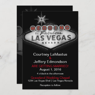 Convite do casamento do destino de Las Vegas