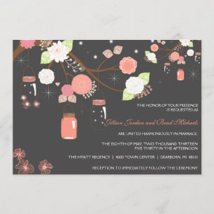 Convite do casamento do frasco de pedreiro -