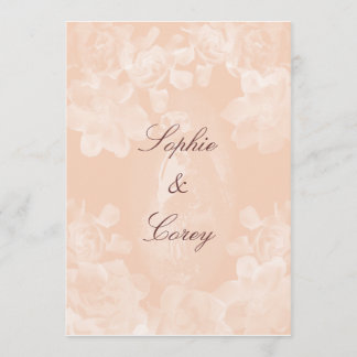 Convite do casamento do Gardenia do vintage