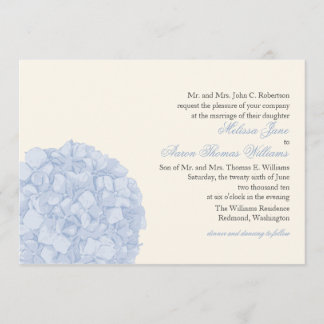 Convite do casamento do Hydrangea
