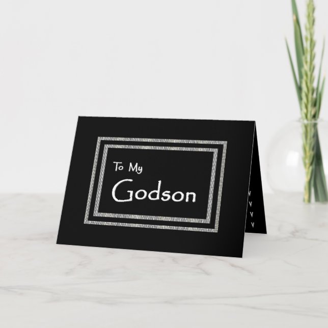 Convite do casamento do menino da página do GODSON (Frente)