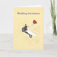 Convite do casamento do motociclista