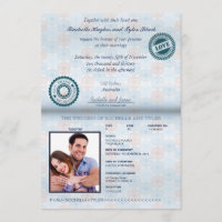 Convite do casamento do passaporte de Austrália