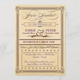 Convite do casamento do poster do creme & do Brown