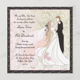 Convite do casamento dos noivos