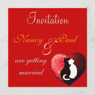 Convite do casamento no vermelho