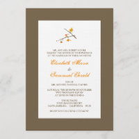 Convite do casamento outono - agridoce