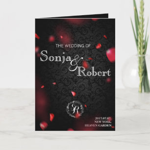 Convite do casamento - pétalas cor-de-rosa de w d