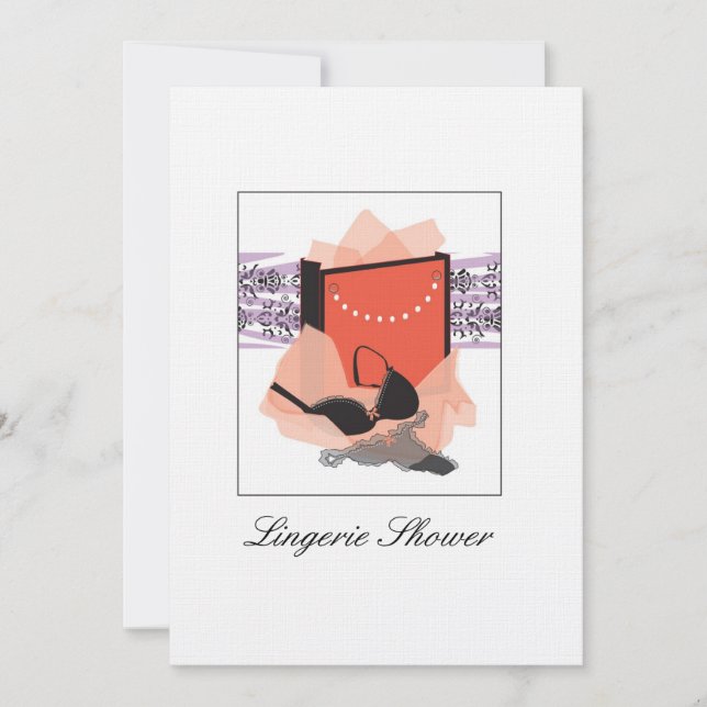 Convite do chá da lingerie (Frente)