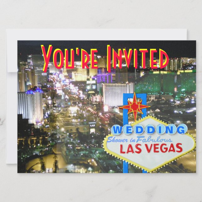 Convite do chá de casamento de Las Vegas (Frente)