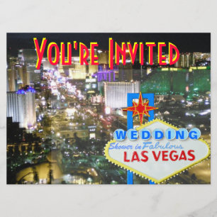 Convite do chá de casamento de Las Vegas