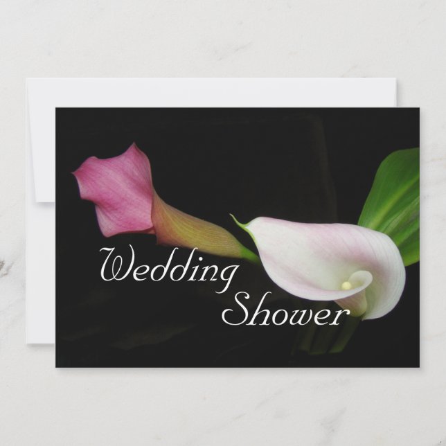 Convite do chá de casamento do lírio de Calla (Frente)