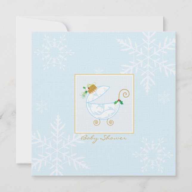 Convite do chá de fraldas da carruagem do bulbo de (Frente)