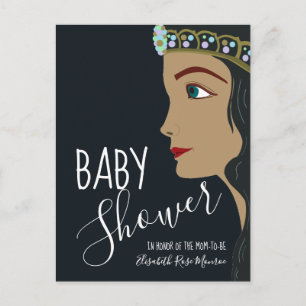 Convite do chá de fraldas da princesa Azul