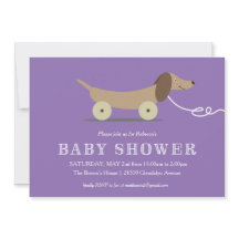 Convite do chá de fraldas do brinquedo da tração