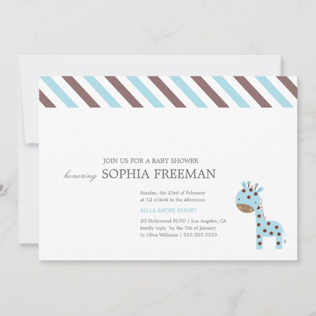 CONVITE DO CHÁ DE FRALDAS DO GIRAFA %PIPE% (Frente)