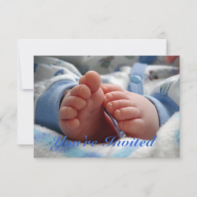 Convite do chá de fraldas do menino (Frente)