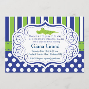 CONVITE DO CHÁ DE FRALDAS DO MENINO DO JACARÉ