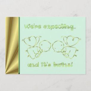 Convite do chá de fraldas nós estamos esperando