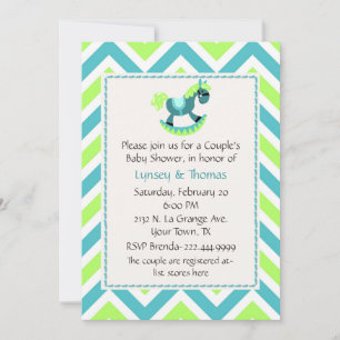 Convite do chá do bebé do casal moderno